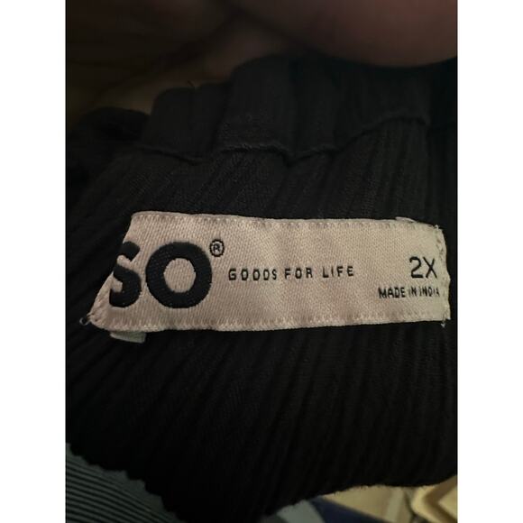 SO Good For Life Black Maxi Halter with back keyhole tie back pockets 2X Plus Sz - Picture 2 of 8